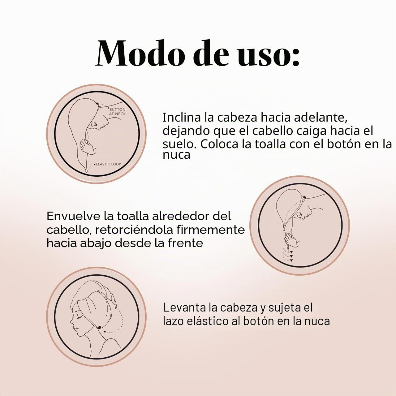 Kitsch Toalla de Microfibra para Cabello, Envoltura de Secado Rápido para Cabello Rizado