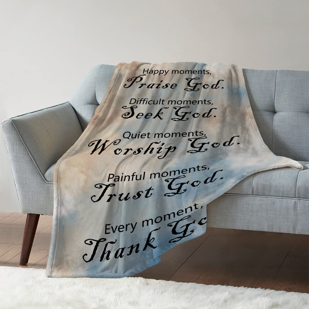 PEARDEN Christian Gifts for Women Men Religious Gifts Blanket, Inspirational Gifts for Women, Bible Verse Blanket, Christian Gifts Soft Throw Blankets 40x50 Inches
