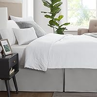 Vista 83 de Nestl - Falda plisada de cama de fácil ajuste, con caída a medida de 14 pulgadas, microfibra suave de doble cepillado, con calidad de hotel