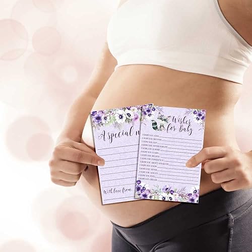 Miniatura 5 de Little Rascal - Tarjetas de deseos de bebé de mapache de 20, 4 x 6 pulgadas, gran recuerdo y actividad divertida para baby showers, deseos de