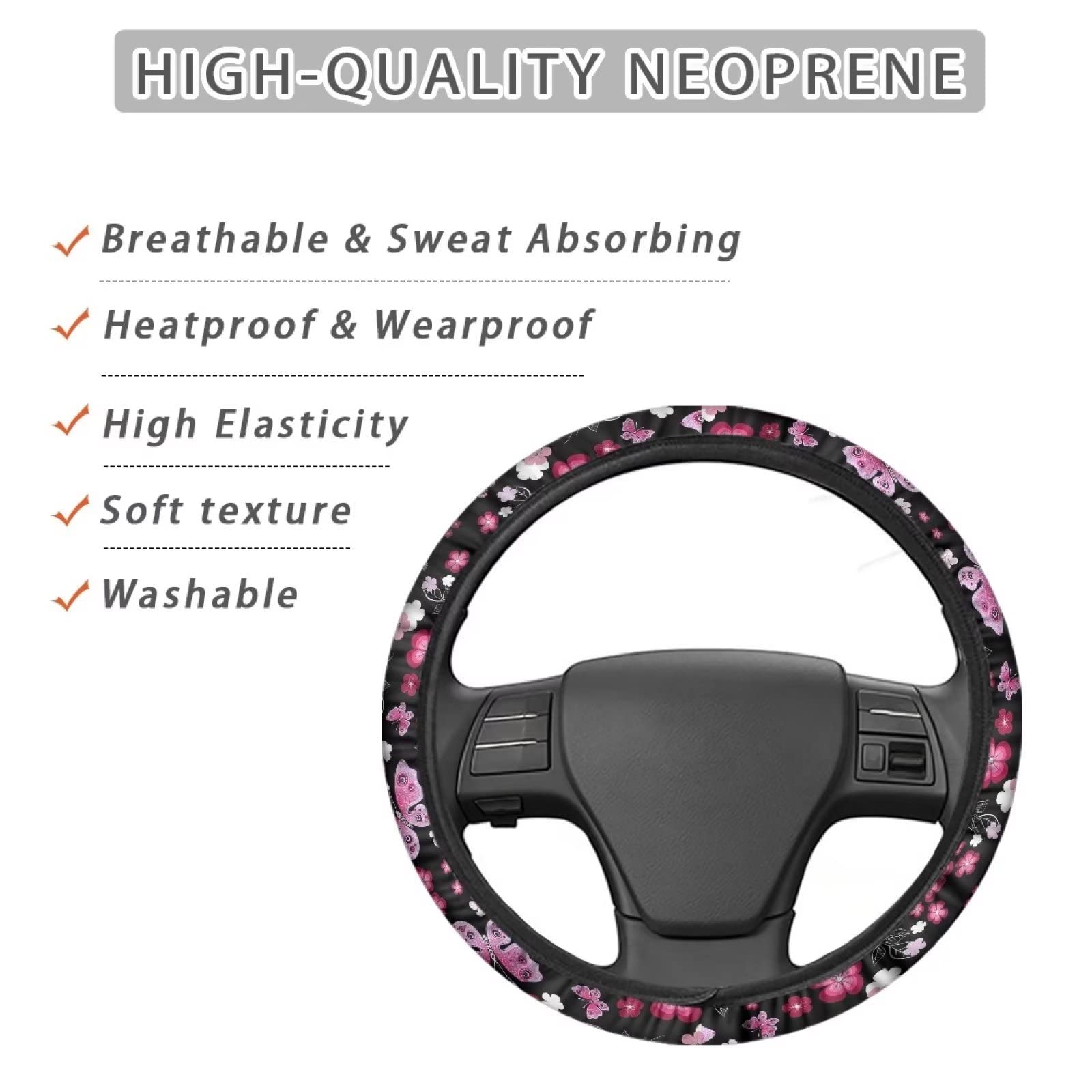 Coprivolante a farfalla monarca rosa Materiale in neoprene La