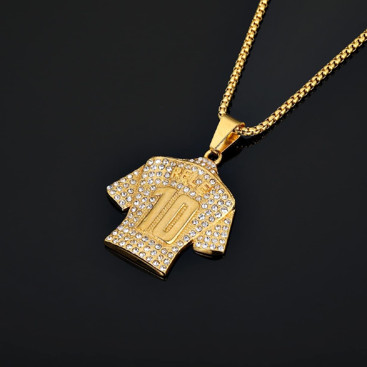Number 10 Jersey Necklace, No. 10 Soccer Necklace for Men, Iced Out Sports Charm Jewelry, No. 10 Football Jersey Necklace Bling Sports Player Number 10 Pendant Necklace for mens - Image 3