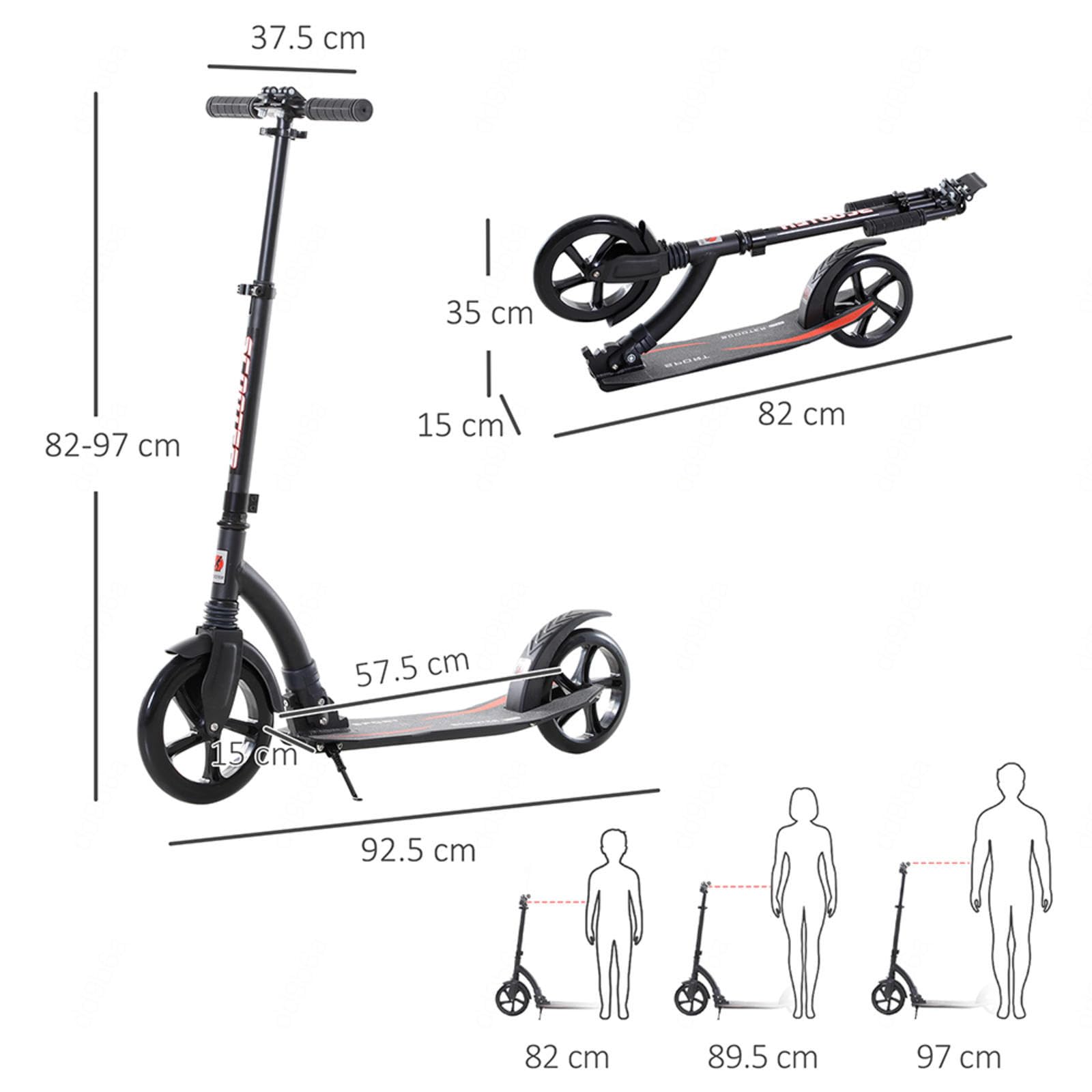 Puky Roller - ABEC-9 Lager, Tretroller Erwachsene Klappbar Falten HöHenverstellbar, FüR Erwachsene Und Teenager 100kg Gewichtsgrenze