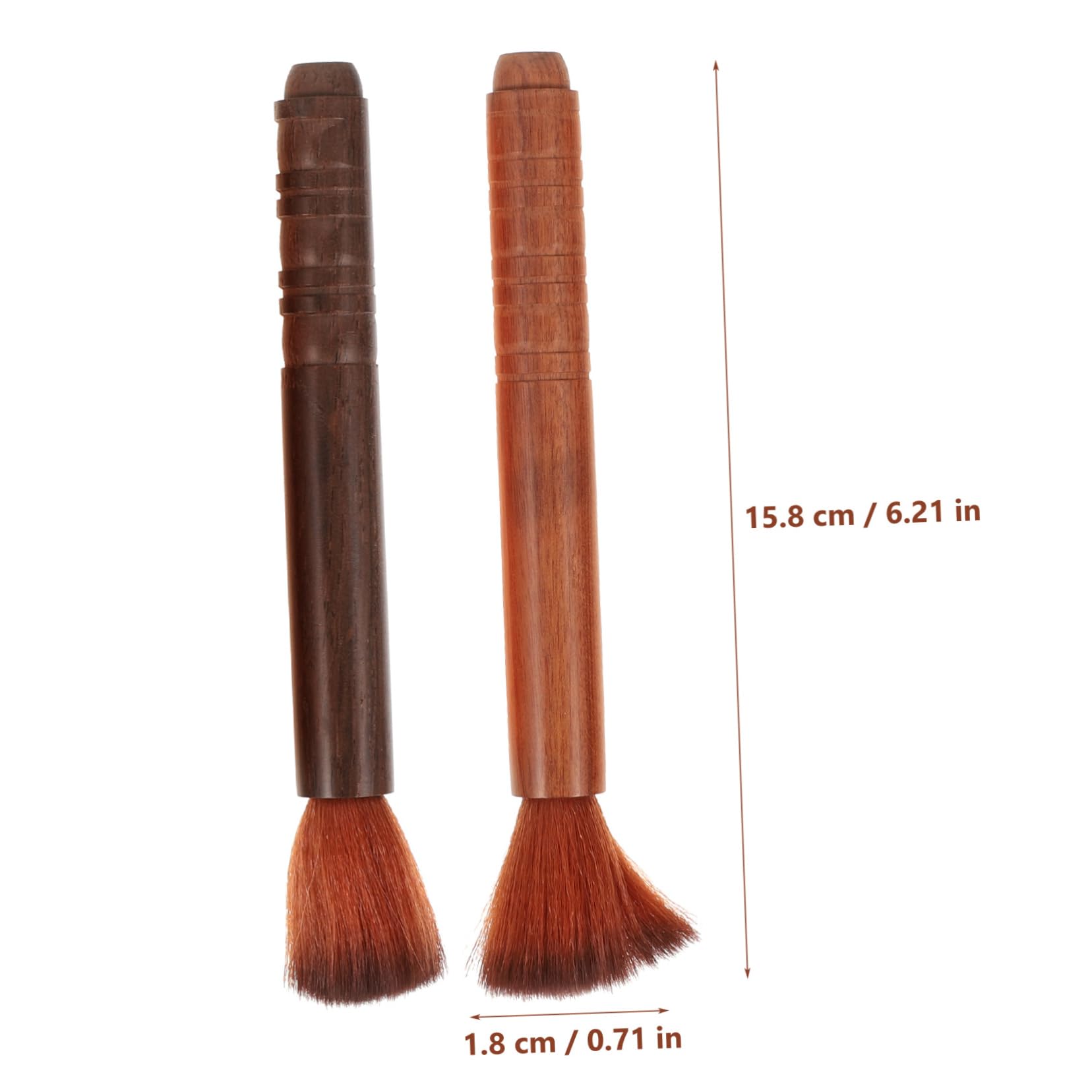 HOODANCOS 2Pcs Erhu Cleaning Brush Portable Violin Care Tools Durable Sandalwood Wool Design for Easy Application Convenient Storage