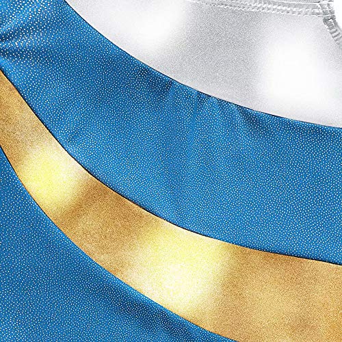 Image of DAXIANG Gymnastics Leotard Rainbow Stripes Ballet Tutu 2-15 Years