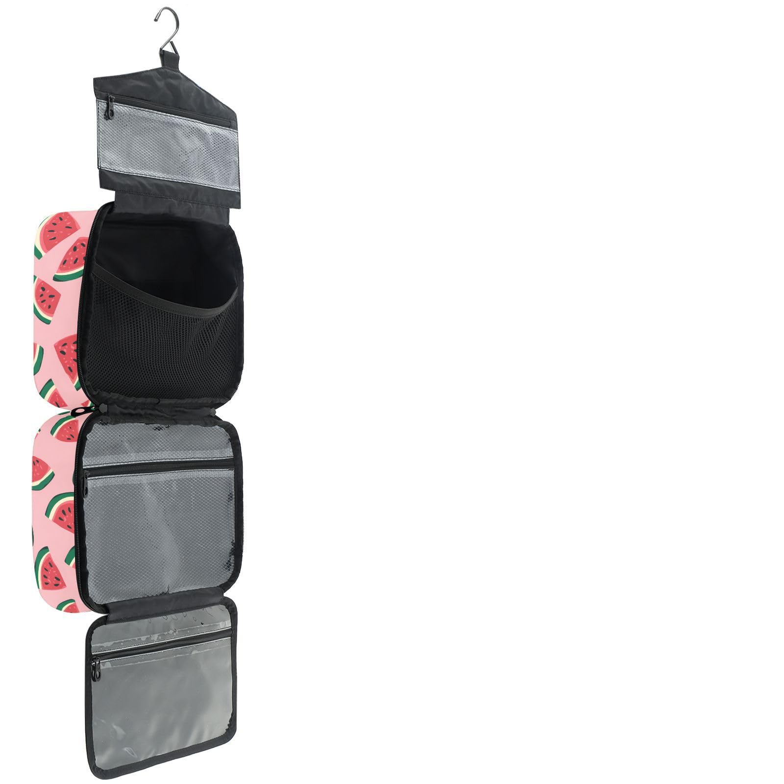 YNNALE Sewing Supply Organizer Bag, Watermelon Patterned Summer Fruit Portable Sewing Bags with Pockets&Hanger, Sewing Storage Box Case for Sew Supplies/Kit/Tools/Accessories (BAG ONLY)