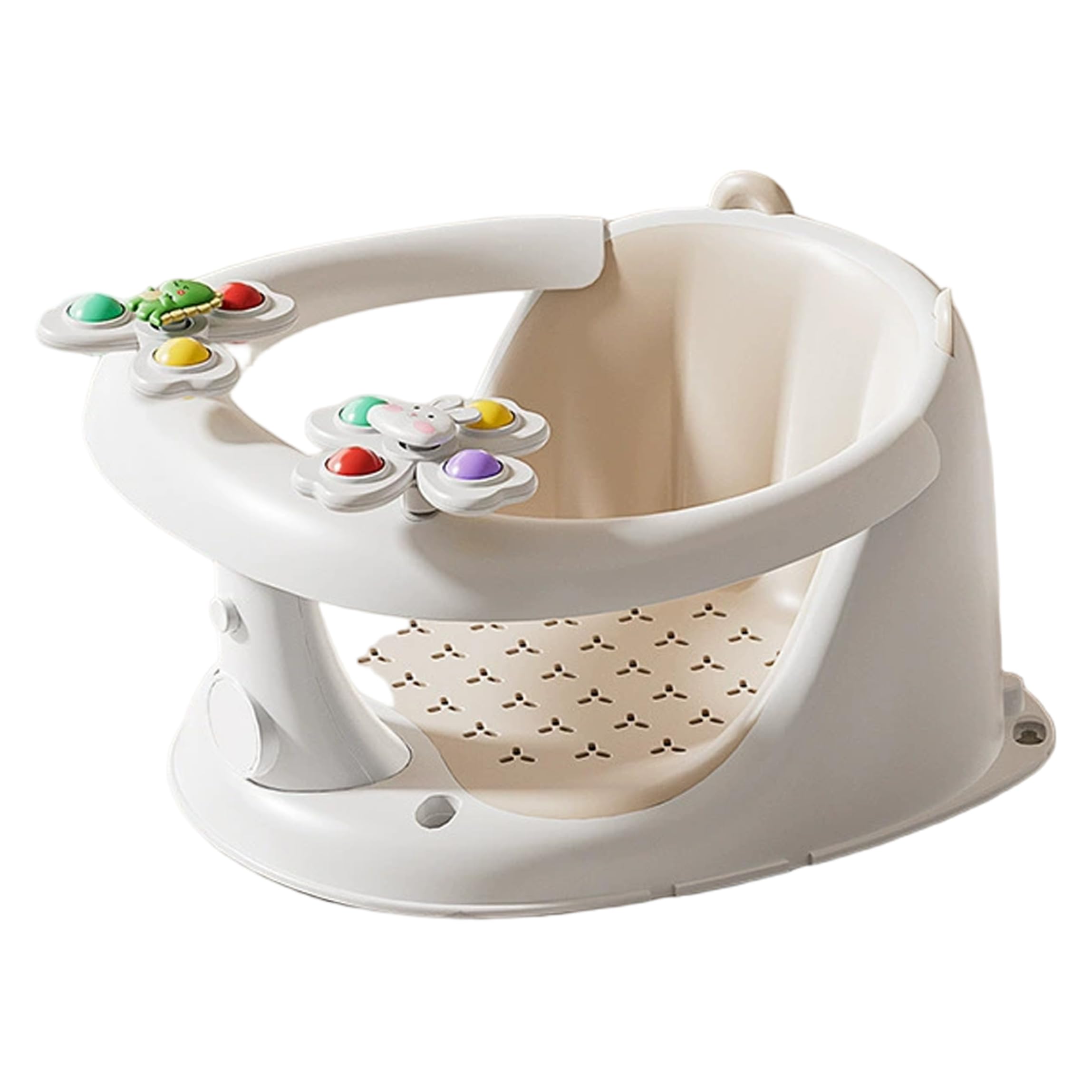 Badewannensitze, Babybadesitz ab 6 Monaten, multifunktionaler Anti-Kipp-Babybadestuhl mit ergonomischem TPE-Kissen zum Baden, Sitzen und Essen