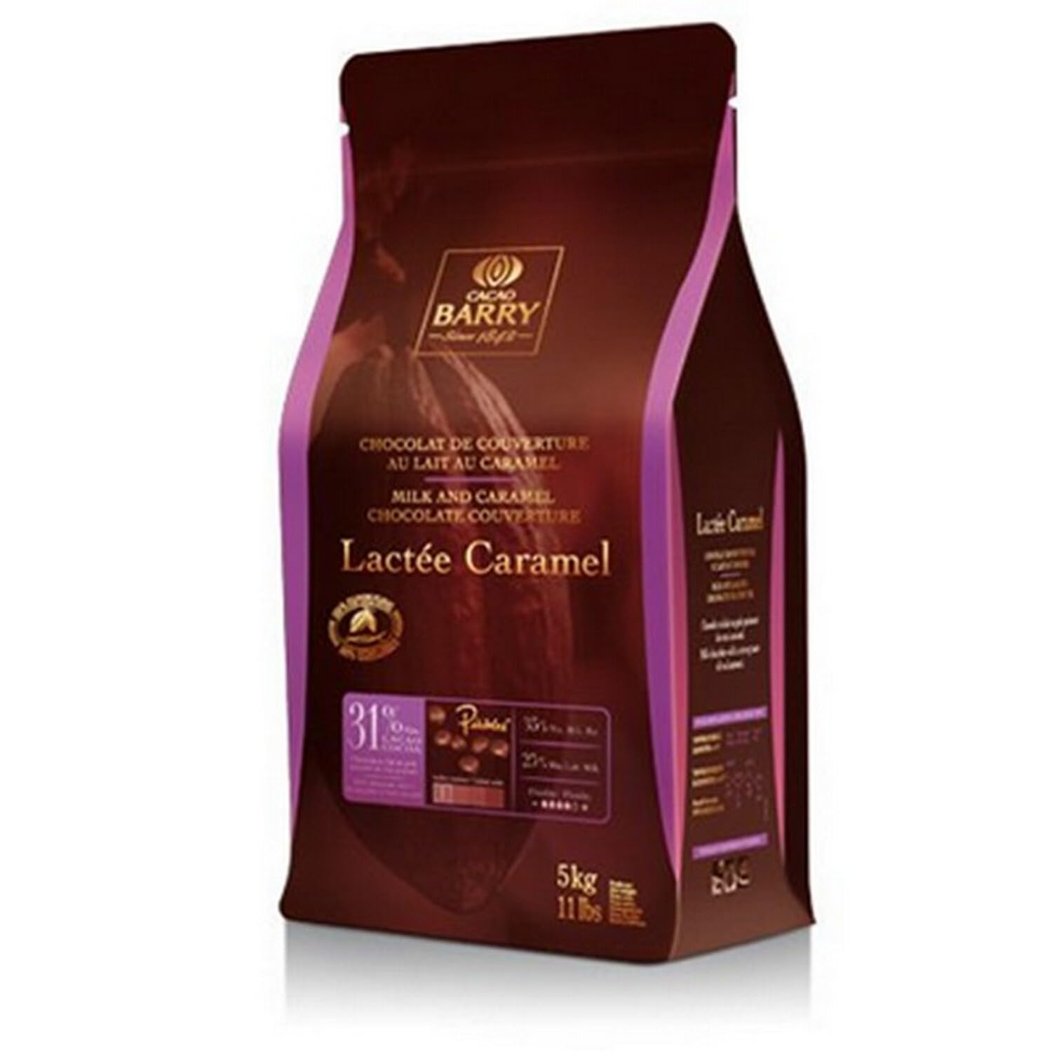 Cacao Barry Chocolat de couverture Lactée Caramel 31% 5 kg