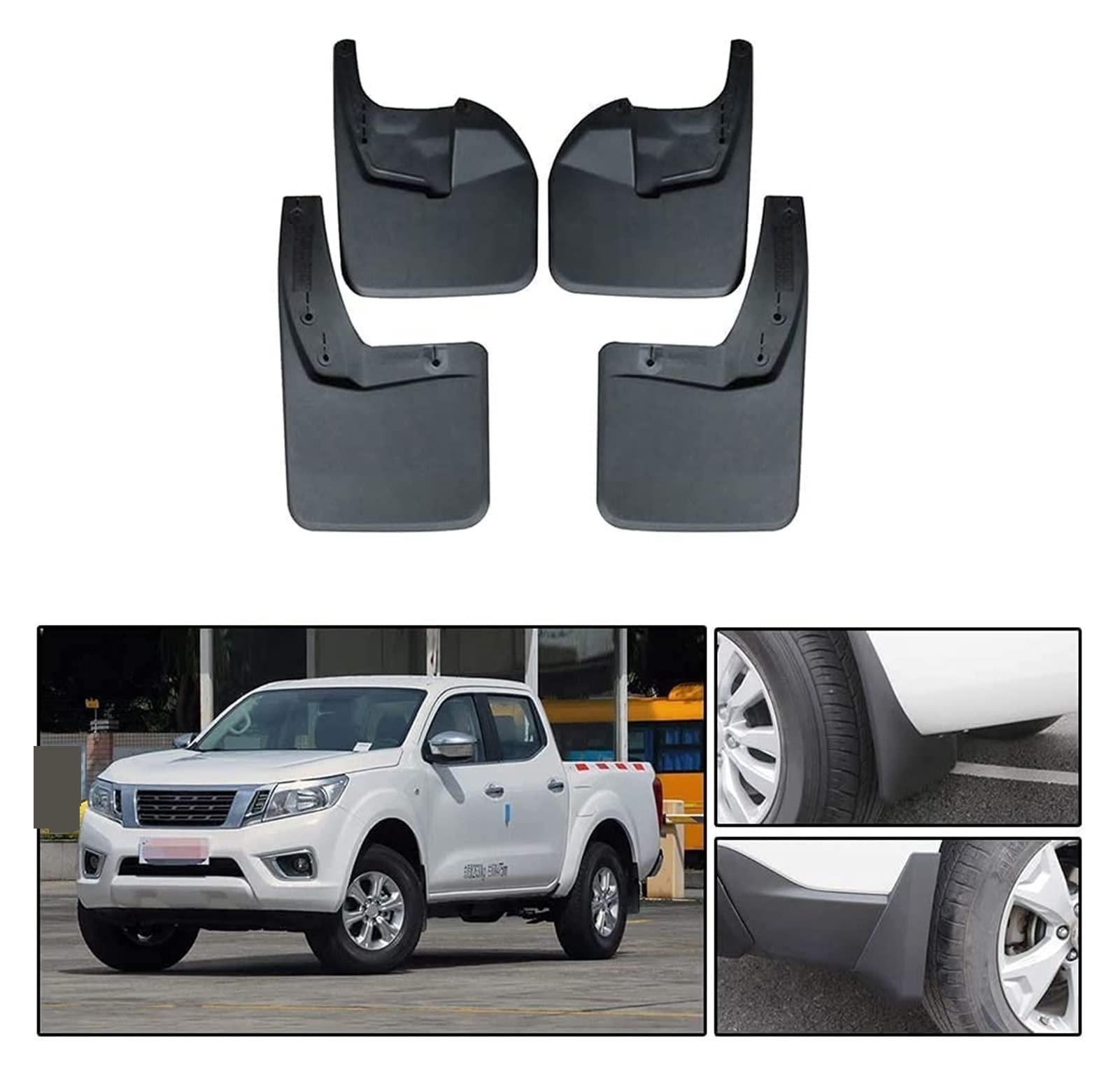 ANTWAX Parafanghi Auto 4 Pezzi Paraspruzzi Auto per Nissan per Navarre Parafanghi Paraspruzzi Paraspruzzi Paraspruzzi Parafango Anteriore Accessori per Parti di Automobili Paraspruzzi