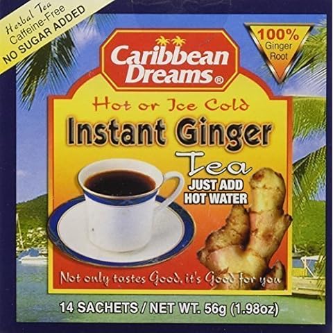 Caribbean Dreams Instant Ginger Tea Un-Sweetened 14 Sachets (pack of 3) Cover