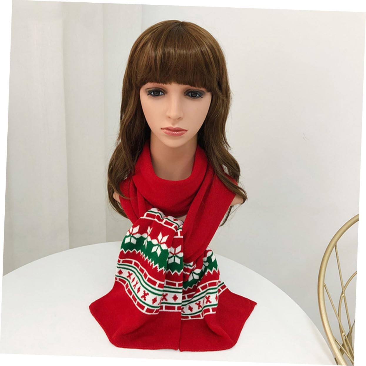 Christmas Pattern Winter Warm Scarf Adorable Cartoon Neckerchief for Lightweight Elegant Neck Wrap for Boys and Color Retention for Cold Weather