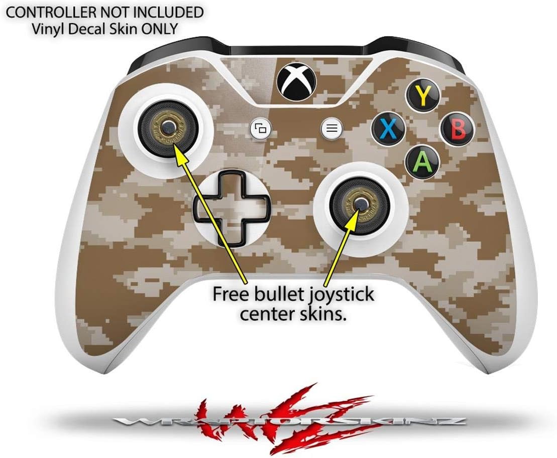 Decal Vinyl Skin Wrap Compatible with Xbox One S Console and Controllers - WraptorCamo Digital Camo Desert