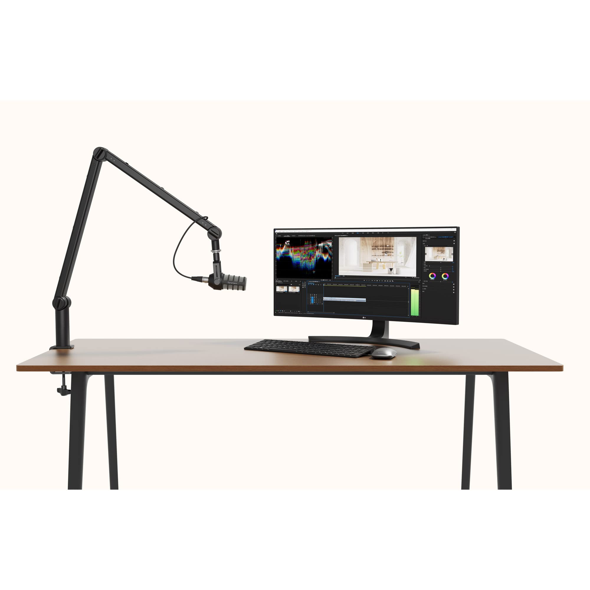 Saramonic Microfono dinamico a grande diaframma per trasmissione e podcast con uscita XLR, montaggio a battente e parabrezza in schiuma (SR-BV1)