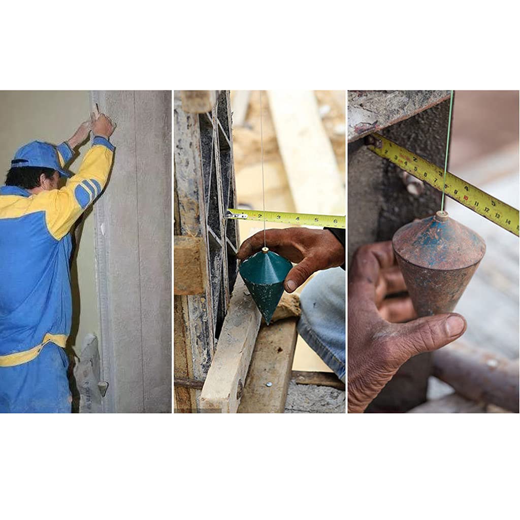 Filo a piombo magnetico con strumento misurazione per livellamento delle corde Martello durevole in acciaio carbonio Fornisce prestazioni stabili Filo a piombo magnetico a rapida da 3/6