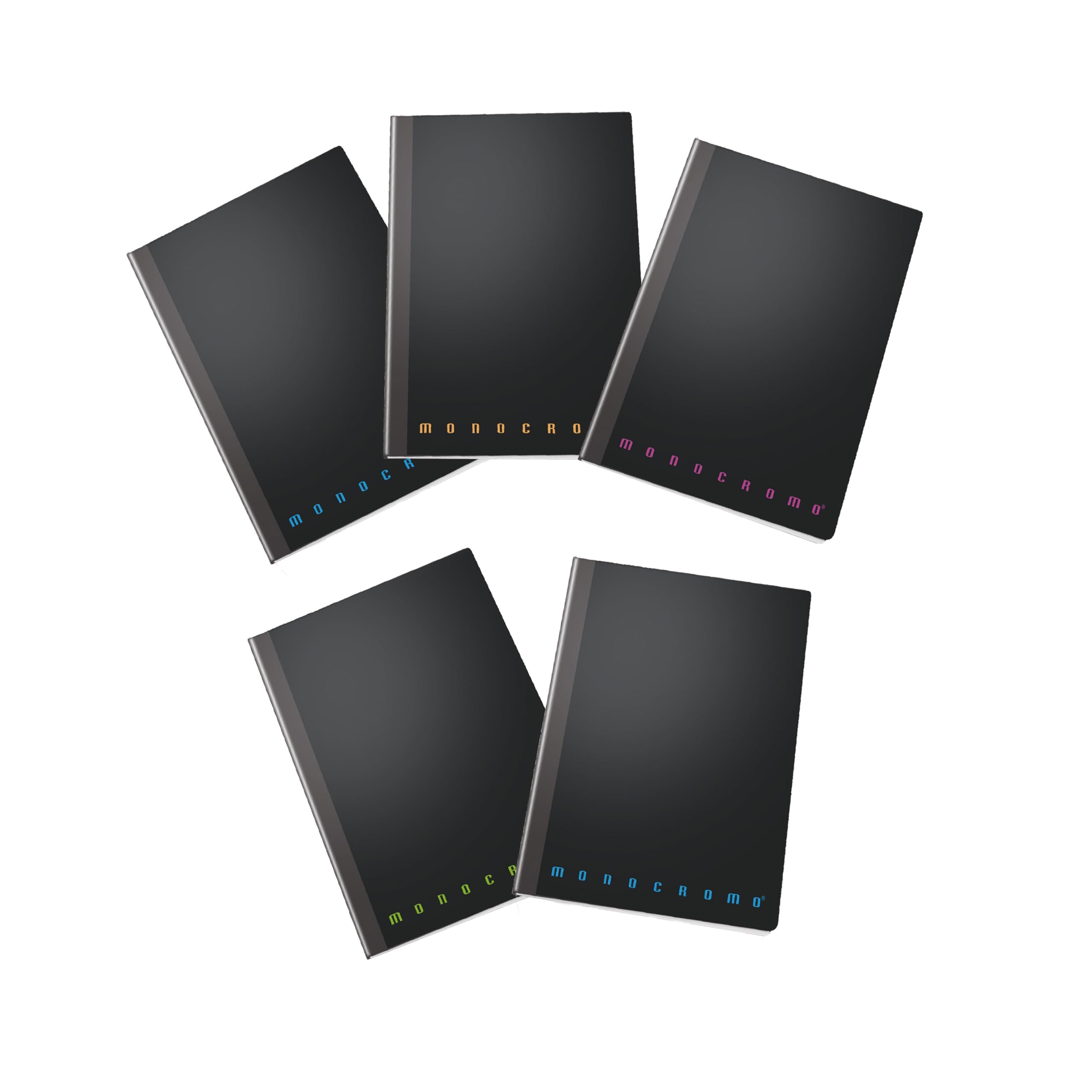 Pigna Pack of 5 Notebooks Monochrome PPL Singer Wire F.to A5 Square 5 mm 5 m
