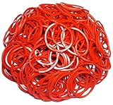 200Pcs 1' 25mm Small Rubber Bands Multicolor Bulk Elastic Wide Money Colorful Rubber Bands Ring...
