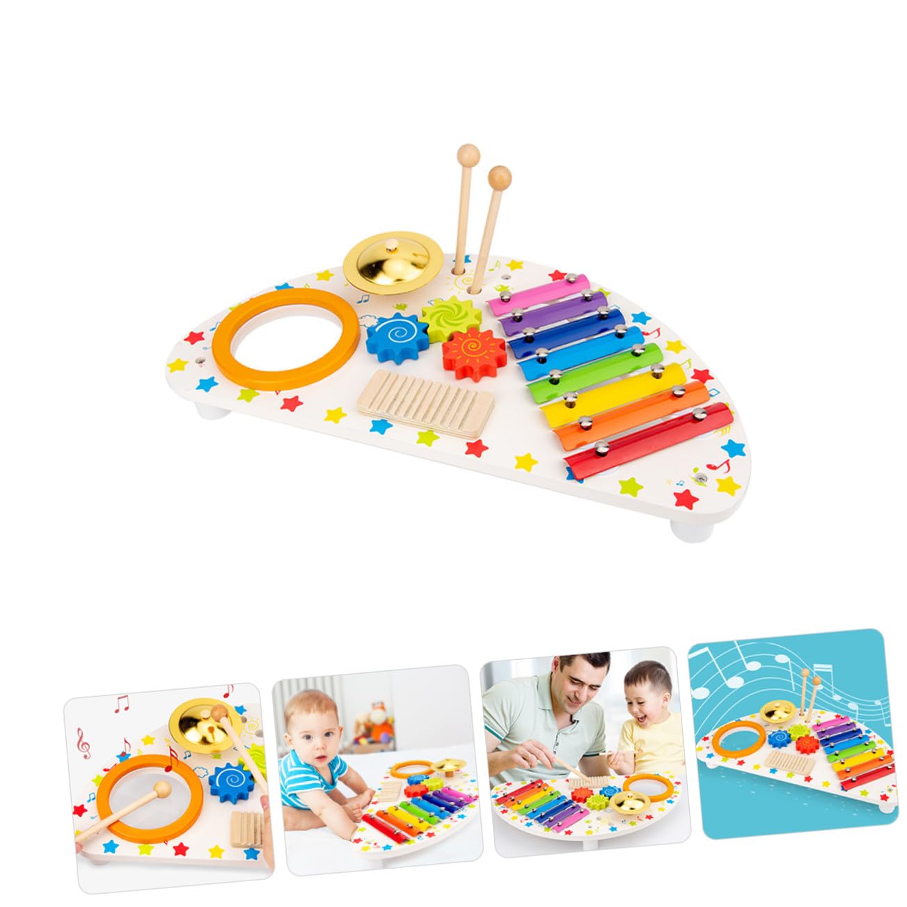 ORFOFE Xilófono de Juguete para Bebés Instrumentos Musicales de Madera para Pequeños Xilófono Musical para Primera Infancia