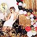 Tatuo 112 Pieces Balloon Garland Kit Balloon Arch for Graduation Casino Card Night Poker Las Vegas Wedding Birthday Party Decorations (White Black Red)