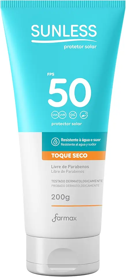 Protetor Solar Sunless Toque Seco e Ação Hidratante FPS50 200g