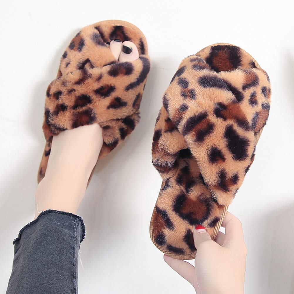 Fadezar Pantofole Peluche Donna Ciabatte da Casa Comode Invernali Moda Scarpe Sandali Slippers