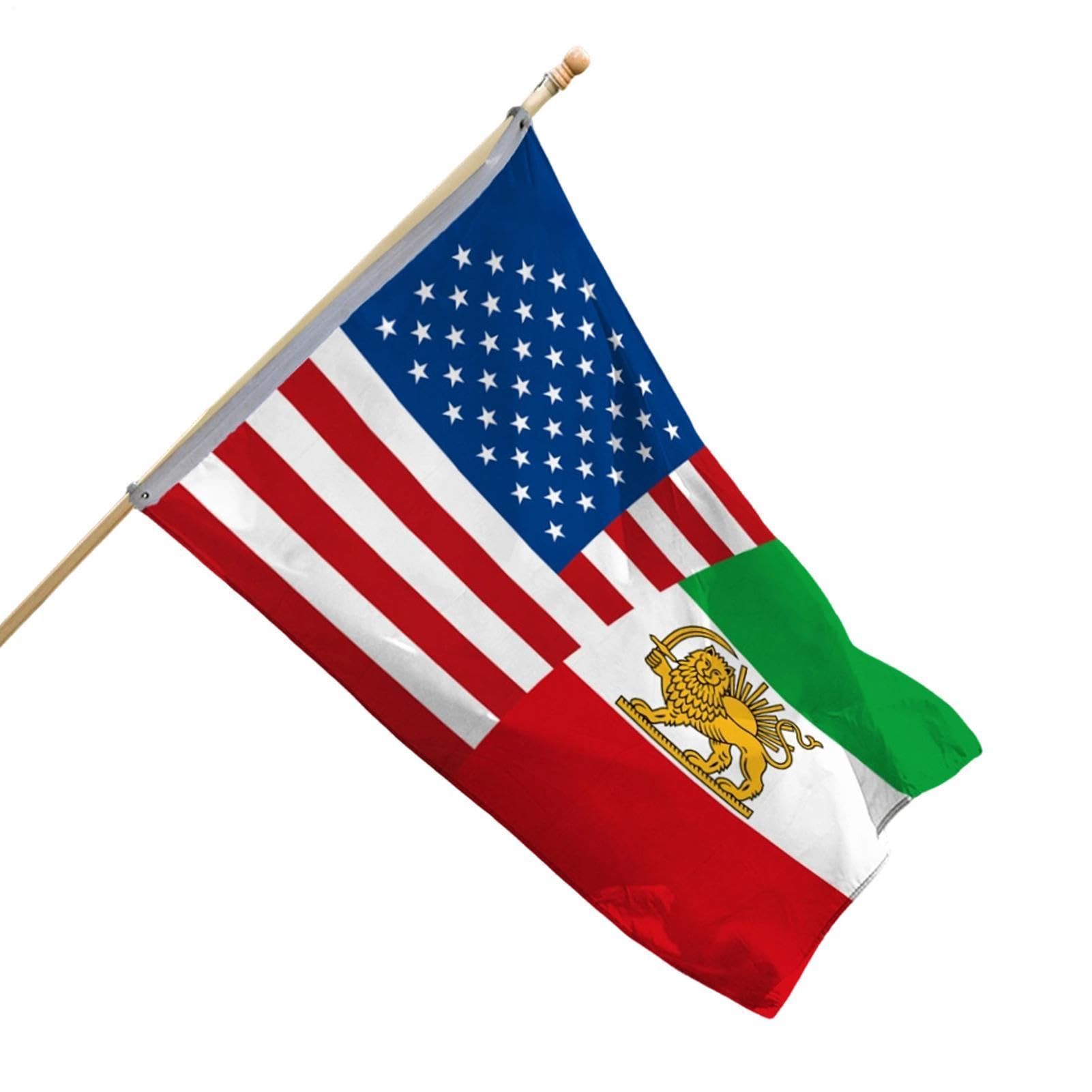 Bandera Histórica de Irán 150x240 cm Ideal para Decorar el Balcón Jardín u Oficina