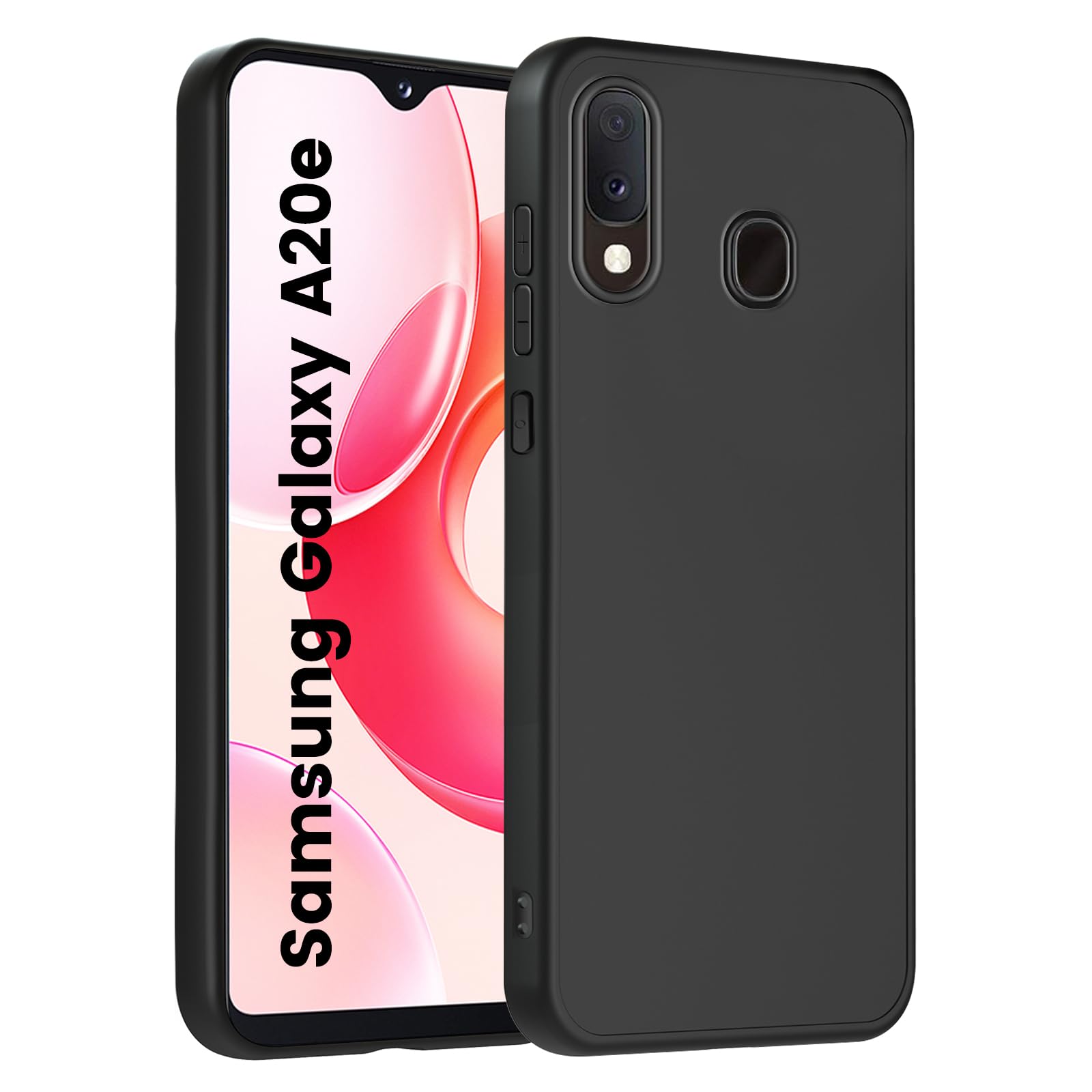 HuwaiH Handyhülle für Samsung Galaxy A20e Hülle, Anti-Schock, Antikratzer, Anti-Rutsch Schutzhülle, Unterstützt kabelloses Laden, Anti-Fingerabdruck Case für Samsung A20e(Schwarz)