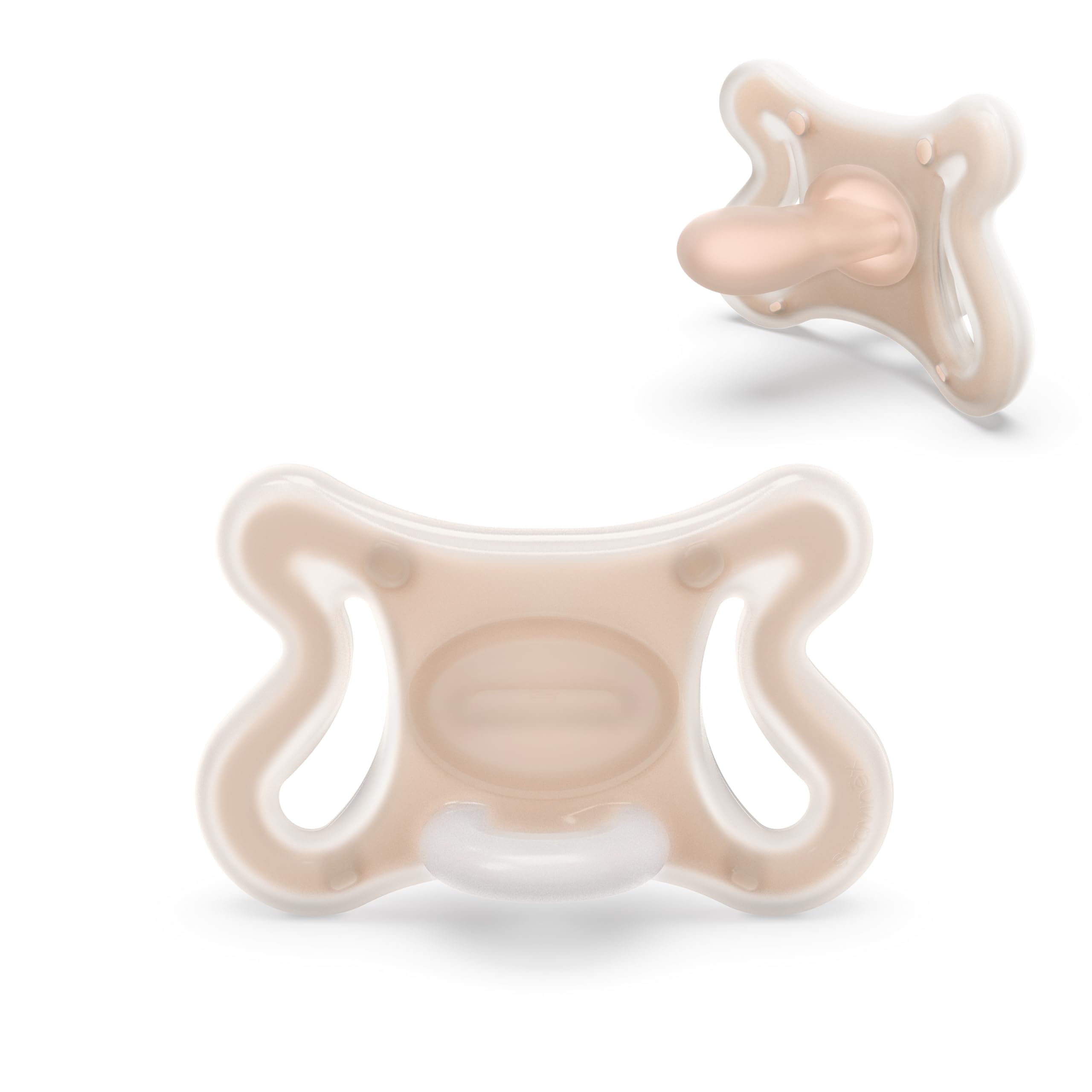 SuavinexZero Zero Silicone Baby Pacifier w/SX Pro Physiological Pacifier Nipple (0-6M), Light