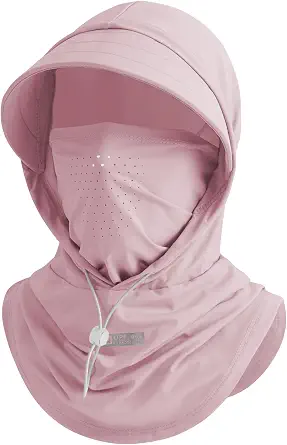 Cooling Breathable Balaclava Full Face Mask with Wide Brim Sun UV Protection Hood for Men and Women