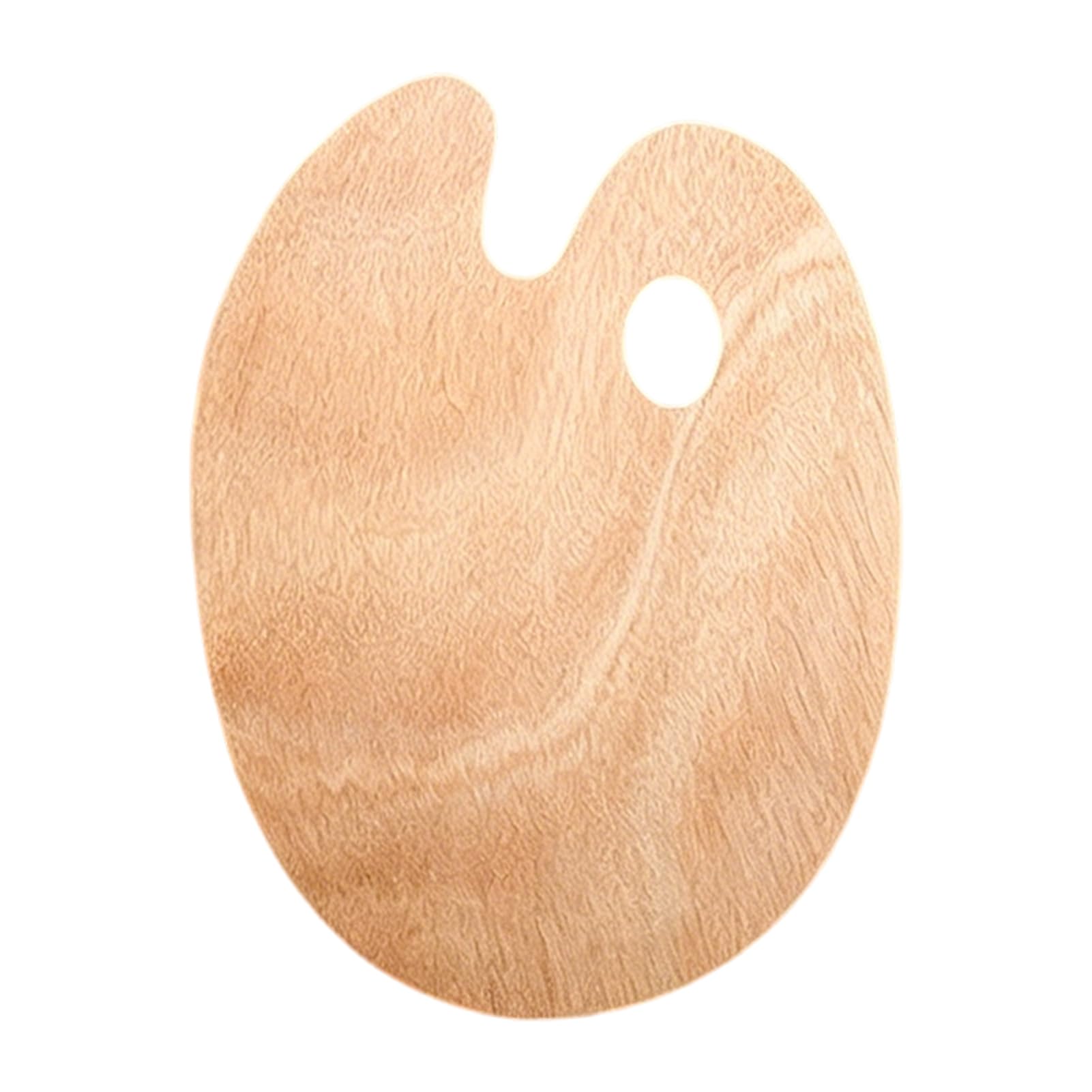 Pasisuu Wooden Paint Palette – Large Beech Wooden Pallets for Artists, Smooth Surface Paint Palette Tray for Oil Acrylic Watercolor Ellipse Large
