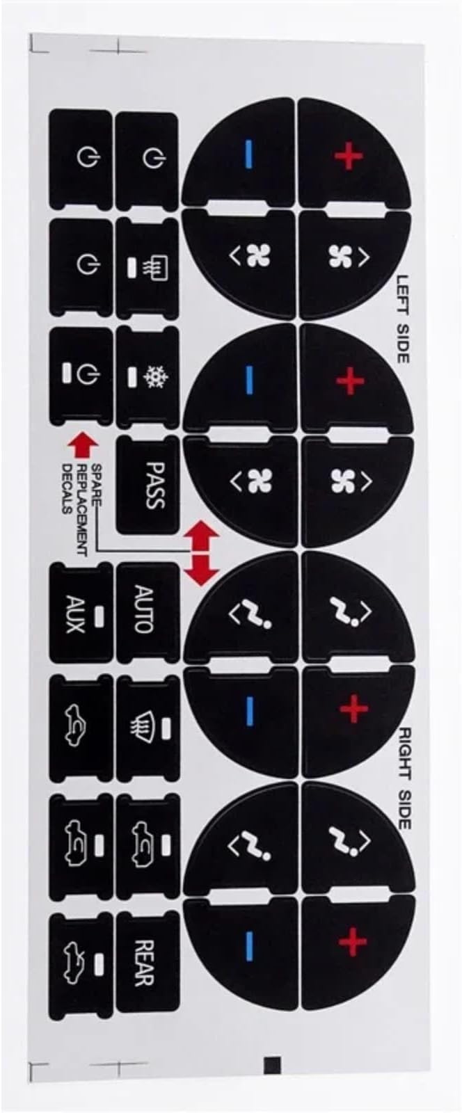 Car Control Button Decal Compatible with Chevy for Avalanche for LT LTZ 2007 2008 2009 2010 2011 2012 2013 2014 2015 Car Air Condition Control Button Repair Stickers