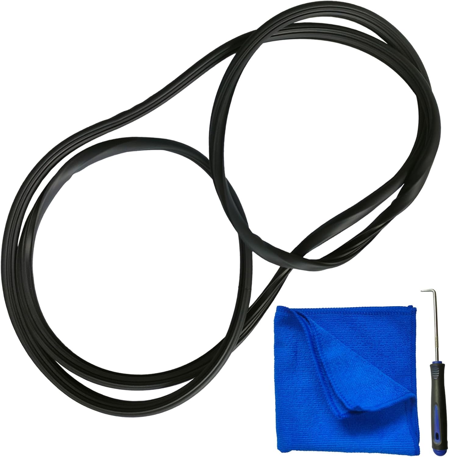 Sunroof Glass Seal Weatherstrip, Compatible with Ford Expedition 97-17/F150 01-14/F250 F350 F450 03-16/F550 03-07/Lincoln Navigator 98-17, Replace 5L1Z-7851884-AA, with Installation Aid Kit