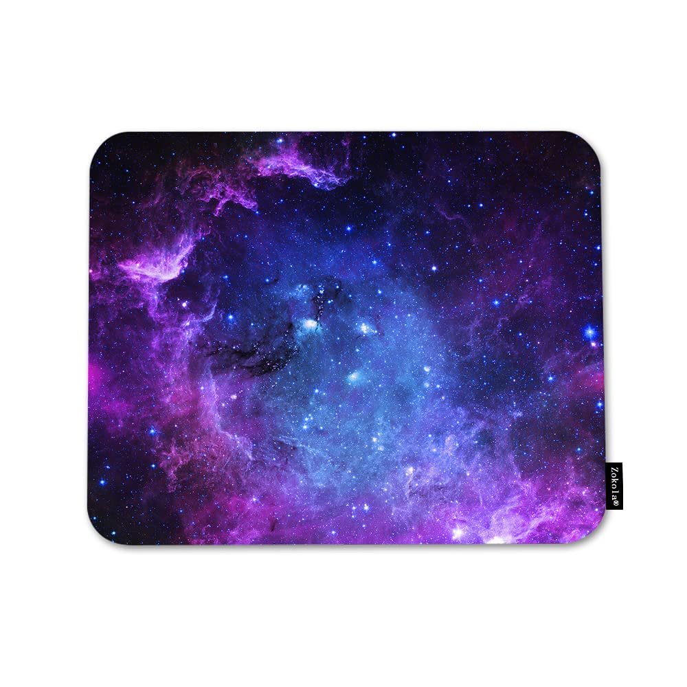 Beabes Star Field Mouse Pad Non-Slip Natural Rubber Base, 9.5X7.9 Inch Purple Cosmos Universe Galaxy Space Computer Mousepad Mouse Pads for Computers, Laptop, Gaming, Office & Home