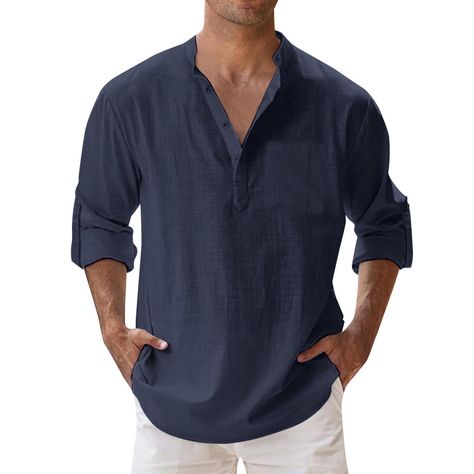 RYTEJFES Camisa Hombre, Talla Grande Gym Verano Camisas con Bolsillo Vestir Camiseta Camisetas Slim Fit Elegantes Camisa Negra Personalizada Polos 3XL 4XL
