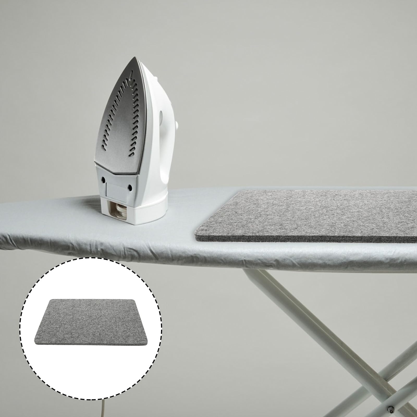 Mikikit Almohadilla de Planchado Portátil 30x45 Cm de Fieltro de Lana Ligera y Fácil de Guardar para Costuras, Bordados y Manualidades Hogar