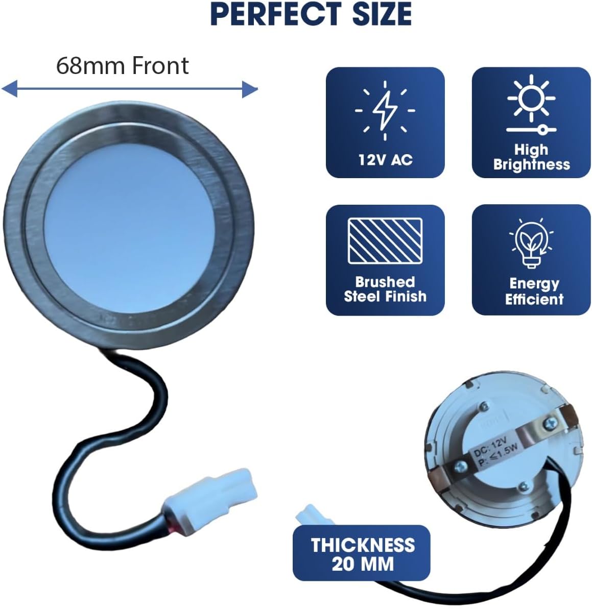 YR-28B Kitchen Appliance Light Bulb Replacement – 12V 20W LED Light for Range Hood – Round G4 Bulb Ideal for Kitchen Vent, Cabinets, Under Hood Use