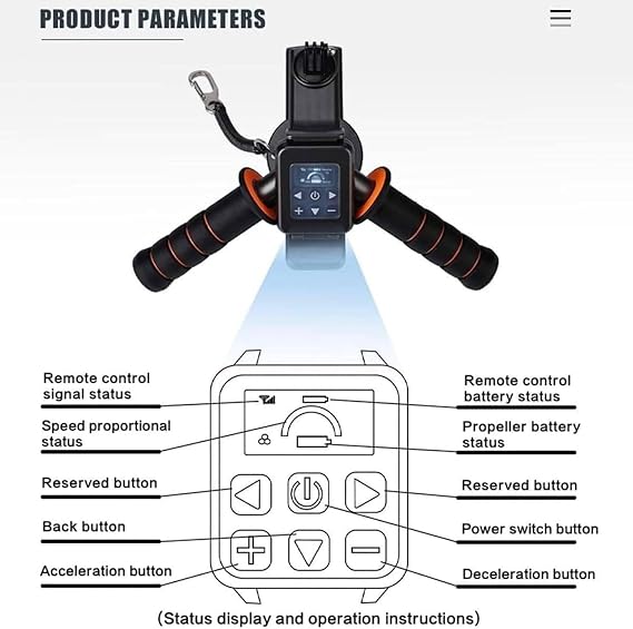 Underwater Scooter, Thumb Controlling Sea Scooter for SUP Paddle Board, 10Km/h Suitable for Pool, Diving, and Snorkeling, Compact and Portable Water Scooter for Adults and Kids,10000mAh