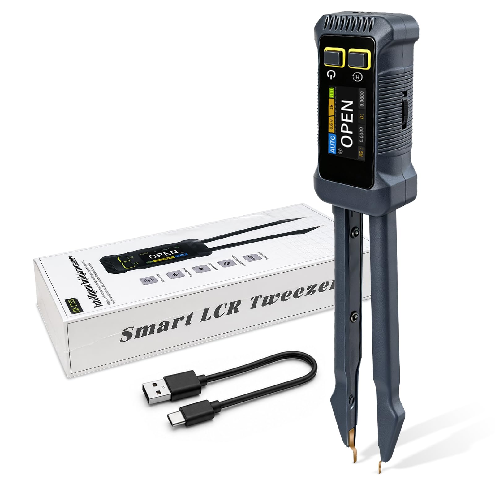 LCR Meter, Smart SMD Tester for Resistor Capacitor Inductance Diode 10kHz
