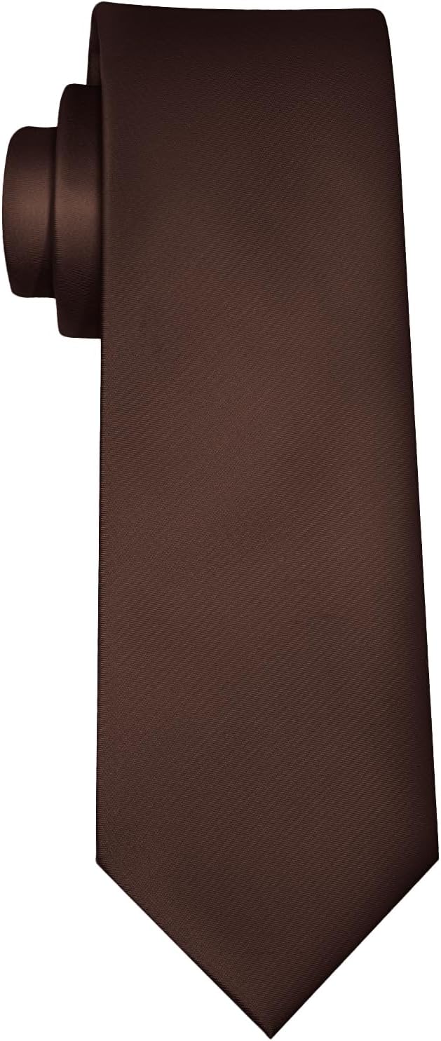 Men's Classic Satin 3.15" Soild Color Necktie Wedding Business Tie & Gift Box
