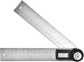 Transferidor Digital 200mm Goniômetro Eletrônico de Aço Inoxidável Angle Mitre Medidor Régua com Grande Display LCD