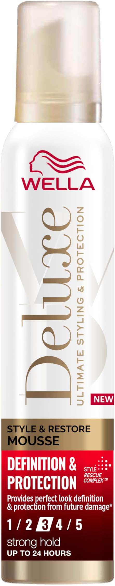 Deluxe Definition & Protection Mousse โ Extra Strong Hold, Restores Shiny Hair, No Stickiness โ 200ml