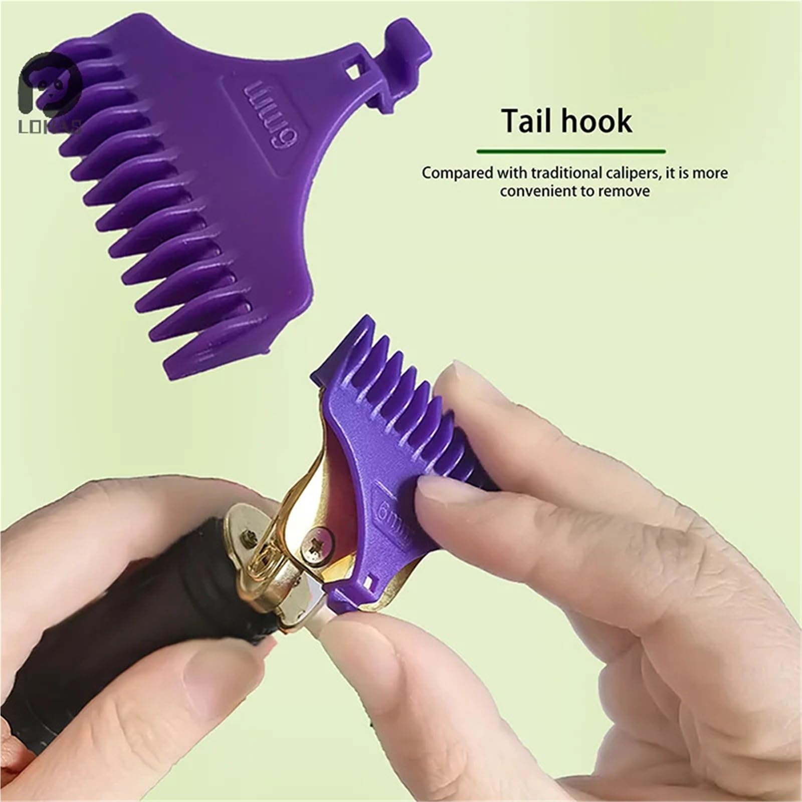 6/8 piezas para recortadora de pelo de 1/2/3/6/9 mm, peine de límite universal, accesorios de peluquería (6 unidades, enchufe B)
