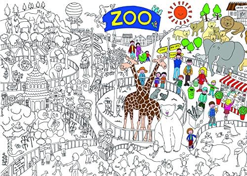 Zoo Colouring in Poster - Giant Size: 100 x 70 cm