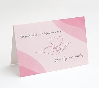 M Market On Mainstreet Miscarriage, Stillbirth, Pregnancy Loss Sympathy Greeting Card, 5"x7" Greeting Card w/Envelope, Made in the USA (Pink Waves)