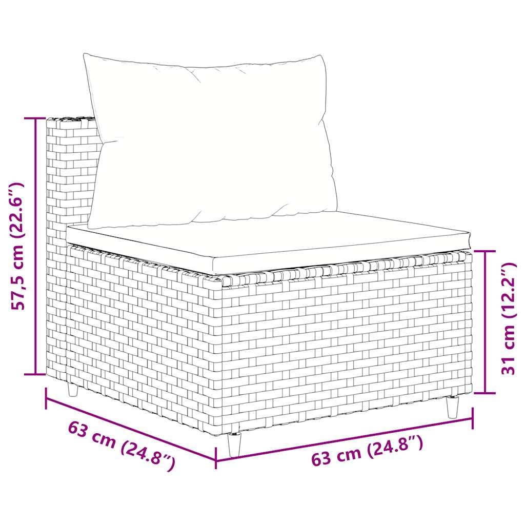 vidaXL 6-cz zestaw wypoczynkowy do ogrodu, poduszki, brązowy rattan PE, sofa do ogrodu, wypoczynek ogrodowy, meble wypoczynkowe do ogrodu