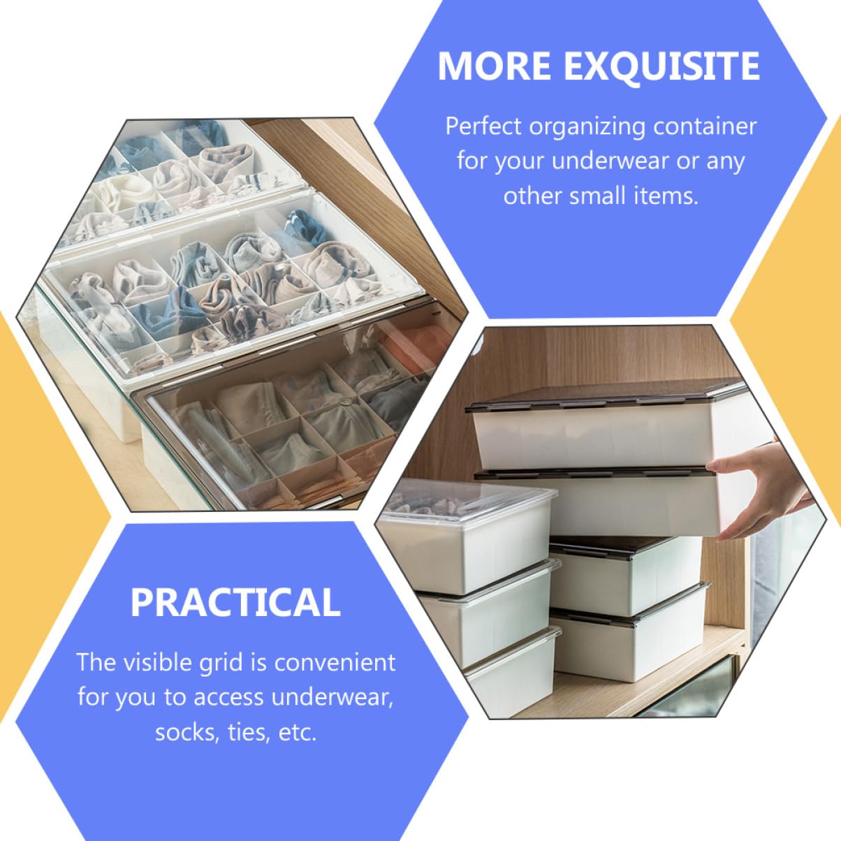Organisateur De Rangement Pour Chaussettes Boîte De Rangement Pour Sous-vêtements Et Chaussettes Boîte De Rangement À Tiroir