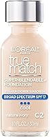 Vista 72 de L'Oreal Paris Makeup True Match Super-Blendable Liquid Foundation, Light Ivory W2, 1 Fl Oz, 1 Count C7 NUT BROWN