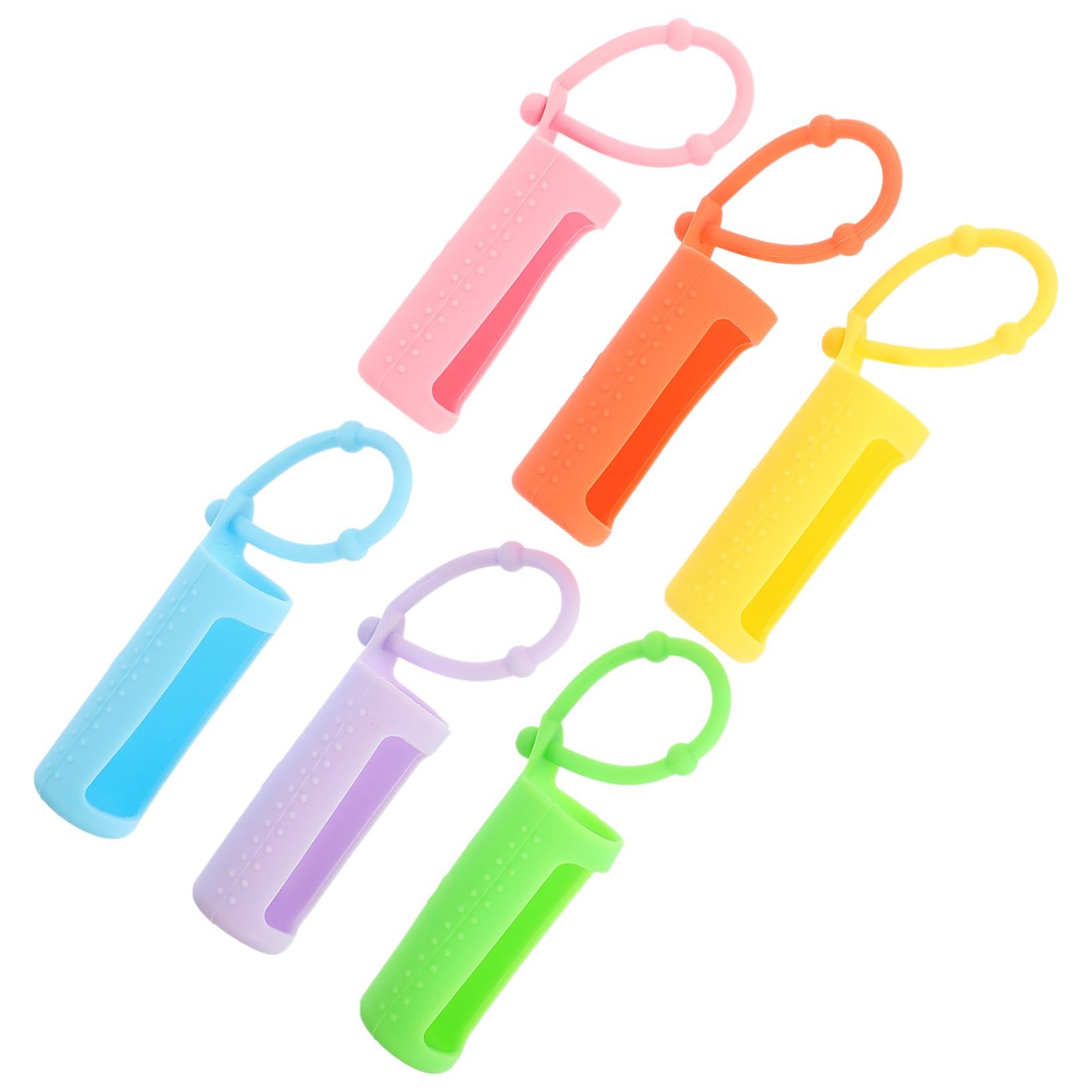 Mikinona 6 Pack Essential Oil Bottle Accessories Silicone Roller Bottle Cover Travel Protective Case Essential Oil Storage