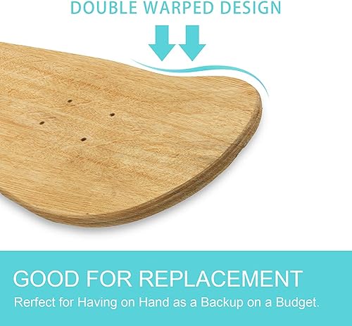 Miniatura 2 de Beipoo Tablas de patineta en blanco de 31 x 8 pulgadas, natural, patineta de doble cola de arce de 7 capas, ideal para reemplazo y pintura artística