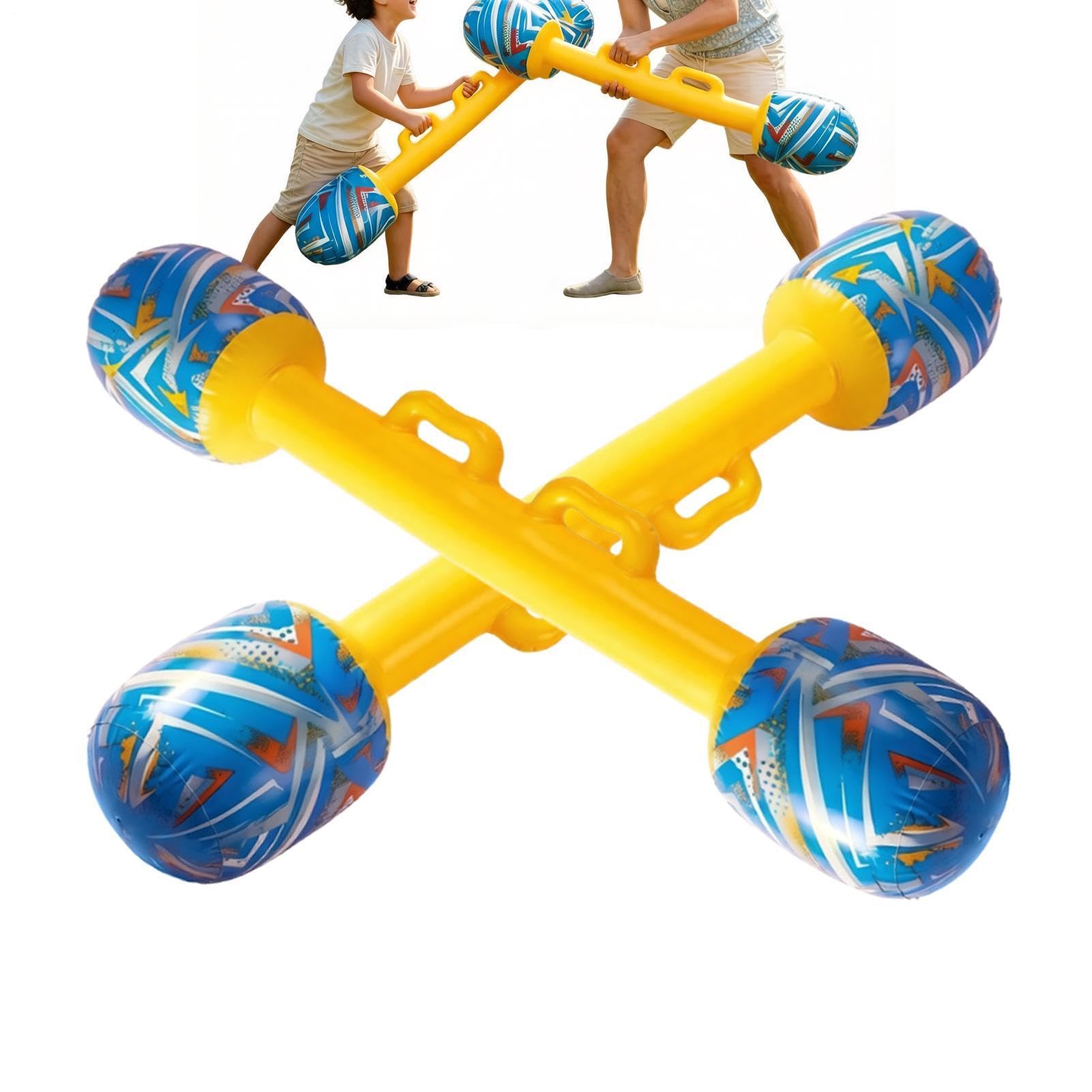 Inflatable Gladiator Sticks, Battle Game Toy, 45.28x6.69 Inch Bumping Pole with Handle, Soft Combat Staff, Backyard Accessory with Sporty Style, Outdoor Game for Parties and School
