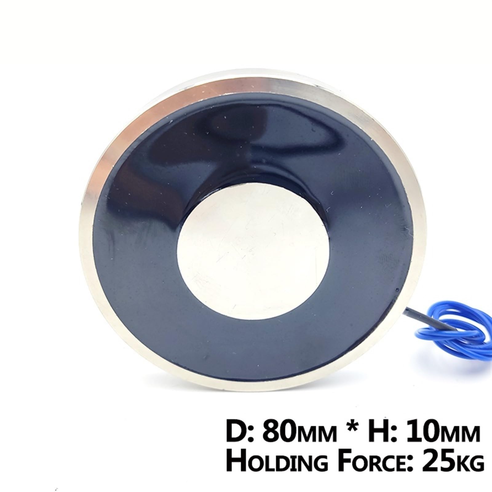 Elettromagnete 80/10 DC 6V 12V 24V cilindro, magneti elettrici, 25KG/250N, potente solenoide elettromagnetico, 1 pezzo(DC 36V(Customized))
